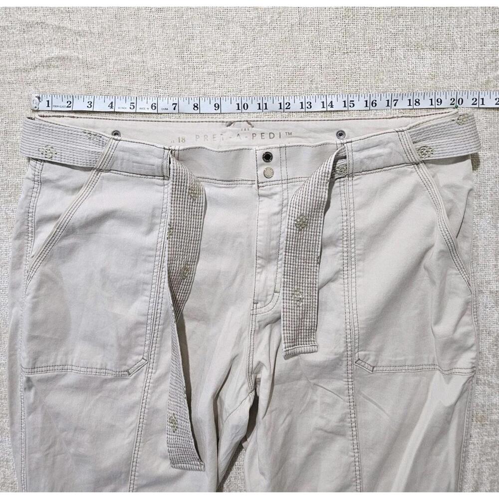 Women’s Pret-A-Pedi Mid-Rise Crop Pants Size 18 Roll Tab Utility Stretch - Picture 5 of 6